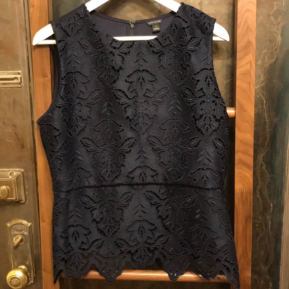 Beautiful Ann Taylor peplum lace top